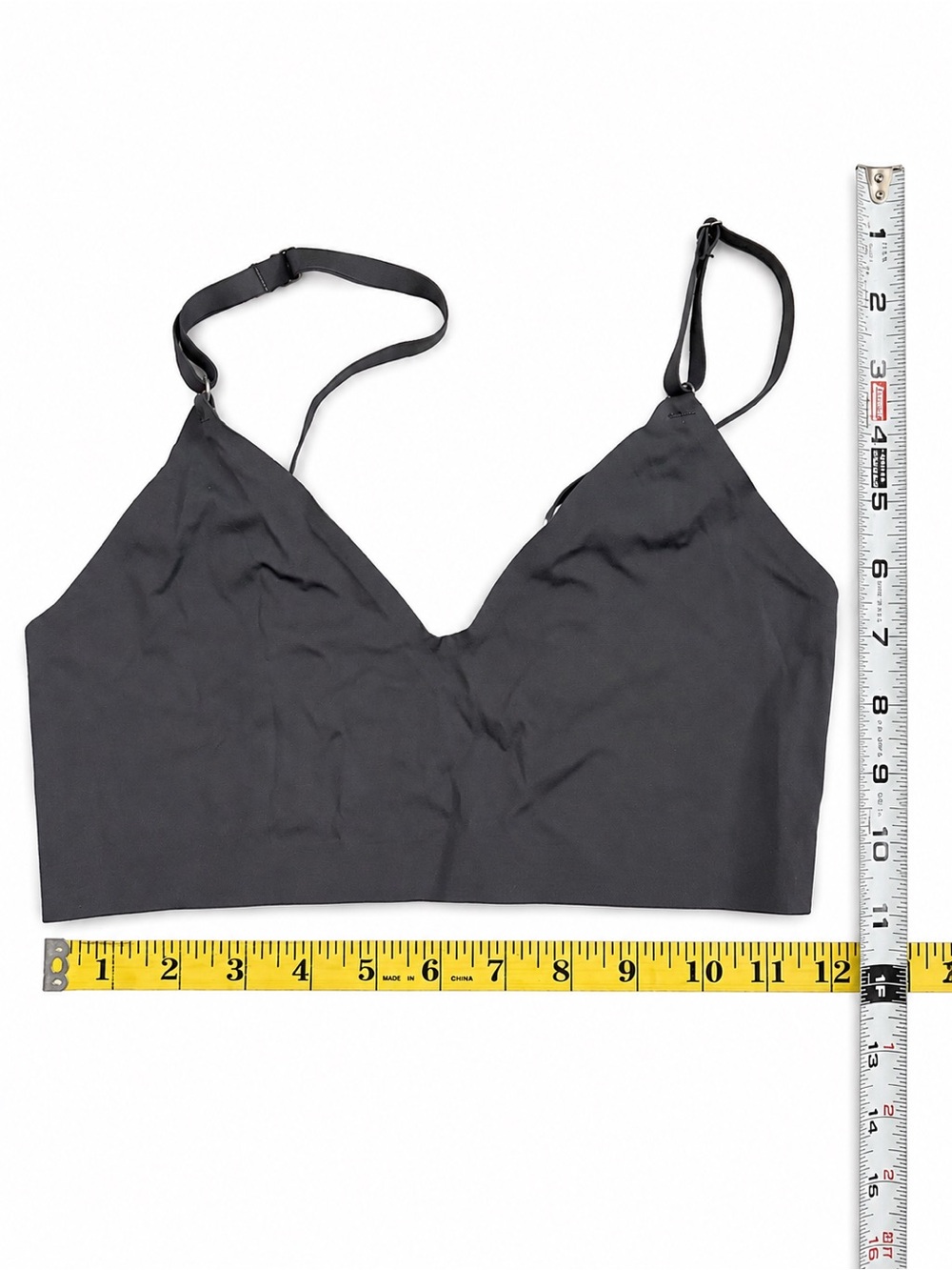 Black Seamless Wireless Bralette Adjustable Strap Lounge Everyday Comfort Bra M - Picture 4 of 5